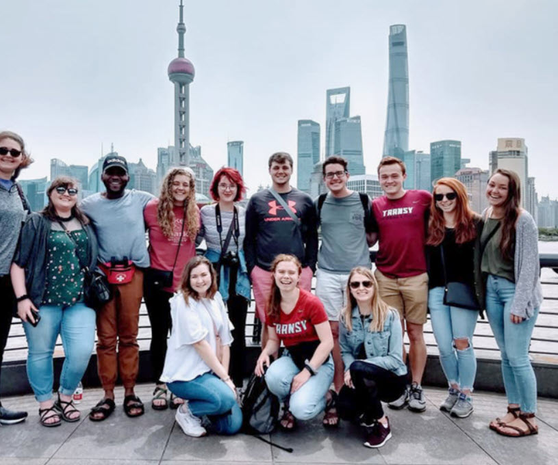 Student group photo in Shanghai